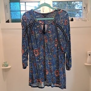 Lucky Brand 3/4 Length Sleeve Tunic Size L